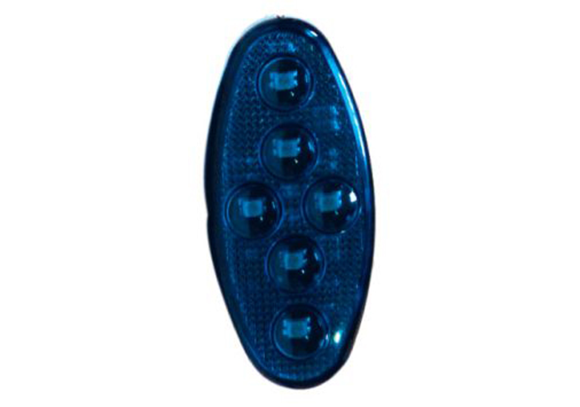 Blue LED oval strobe light